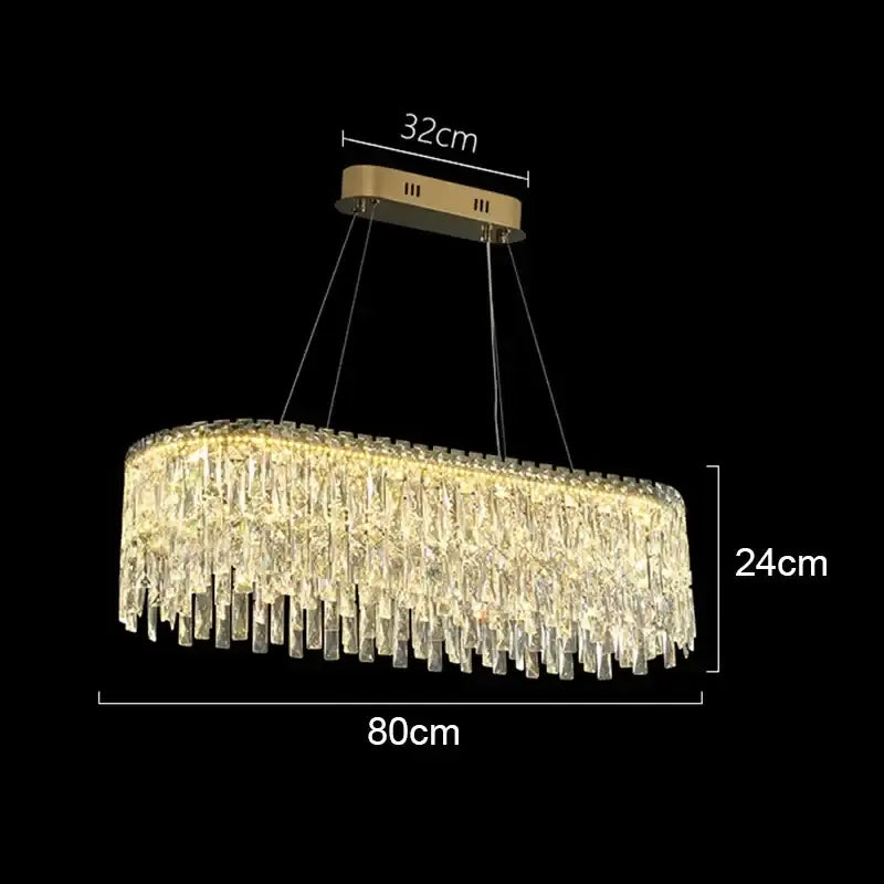 Gold Wave Crystal Chandelier Fluid Design
