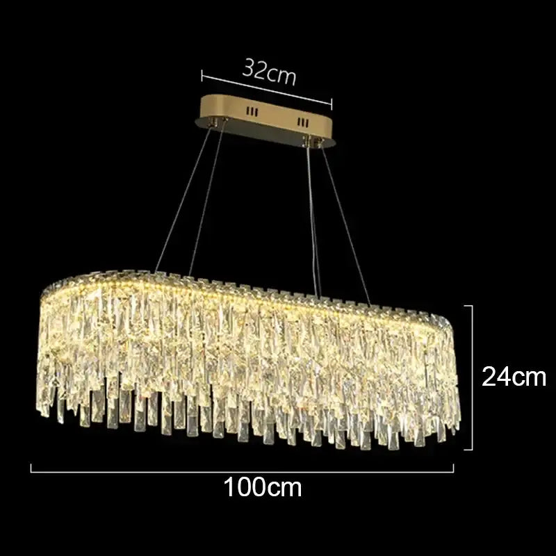 Gold Wave Crystal Chandelier Fluid Design