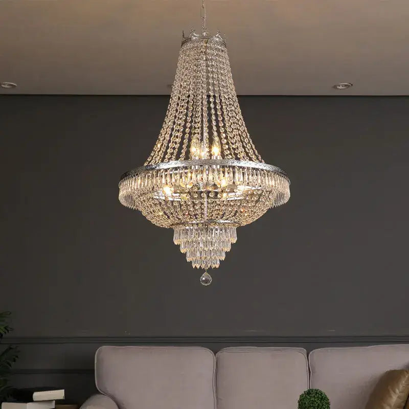 Silver Crystal Chandelier