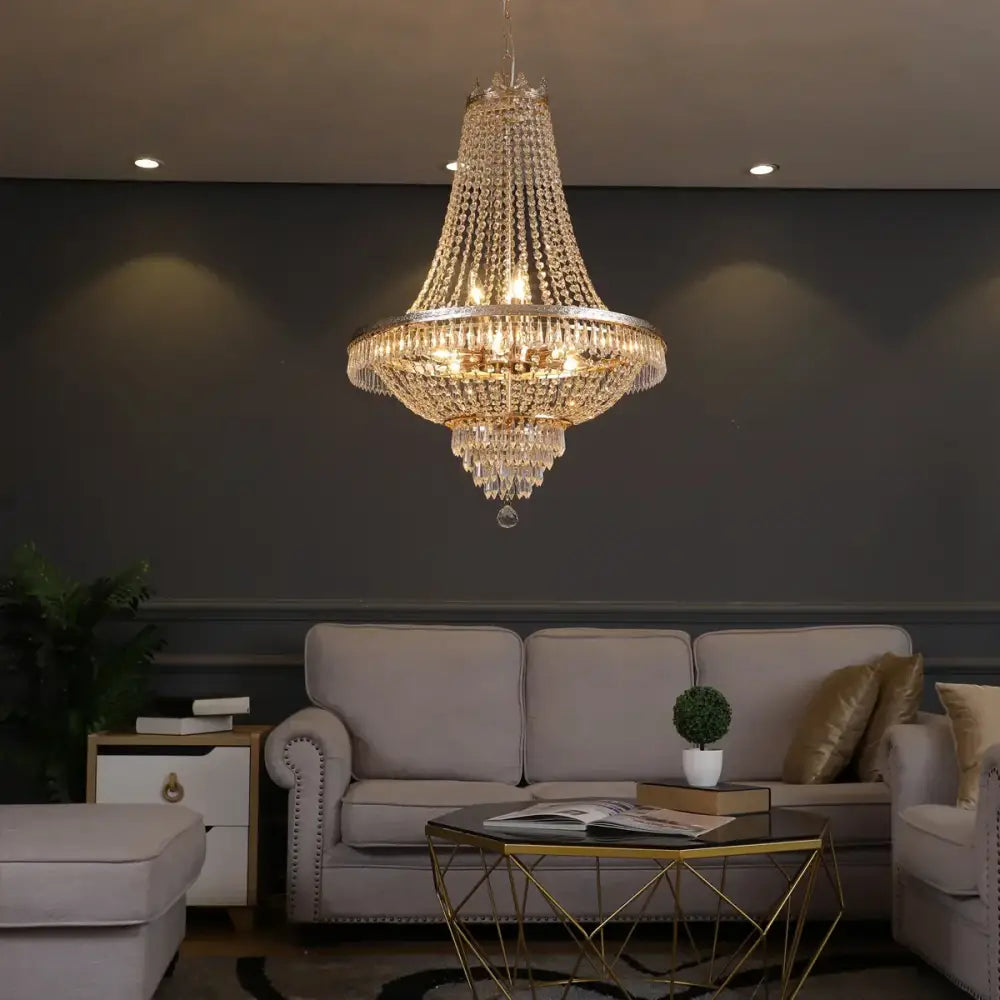 Silver Crystal Chandelier
