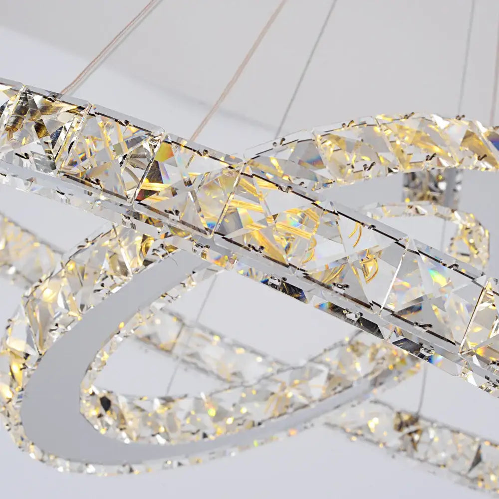 Crystal Column Ceiling Chandelier