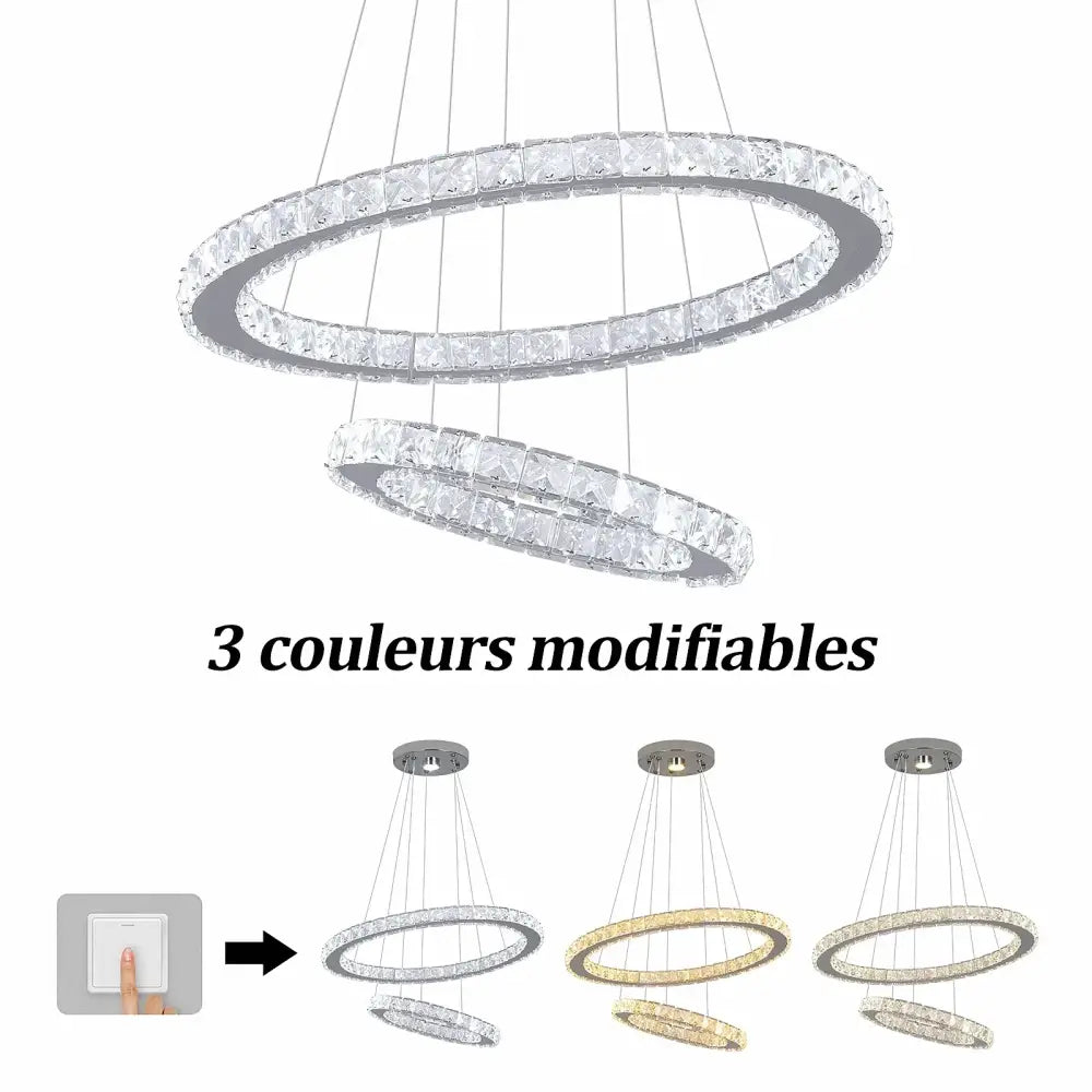 Crystal Column Ceiling Chandelier