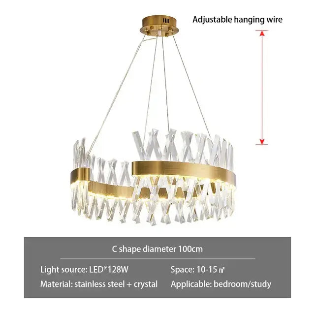 Gold Luxury Crystal Chandelier