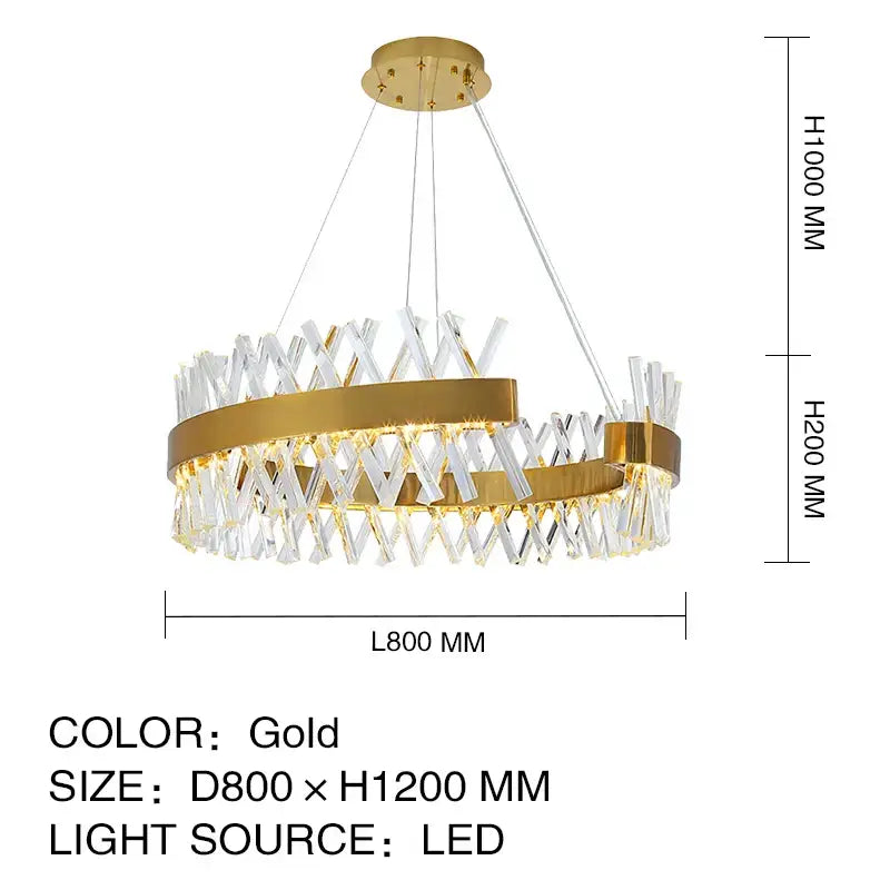Gold Luxury Crystal Chandelier