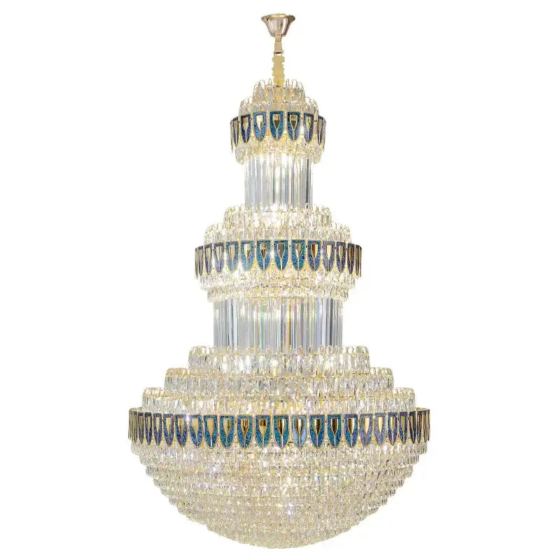 Gold Crystal Villa Chandelier For Hotels