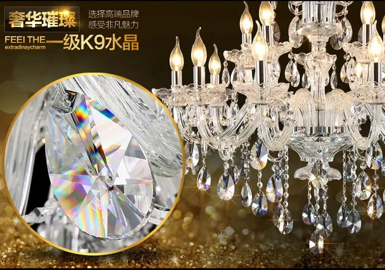 Silver Crystal Chandelier Fixture