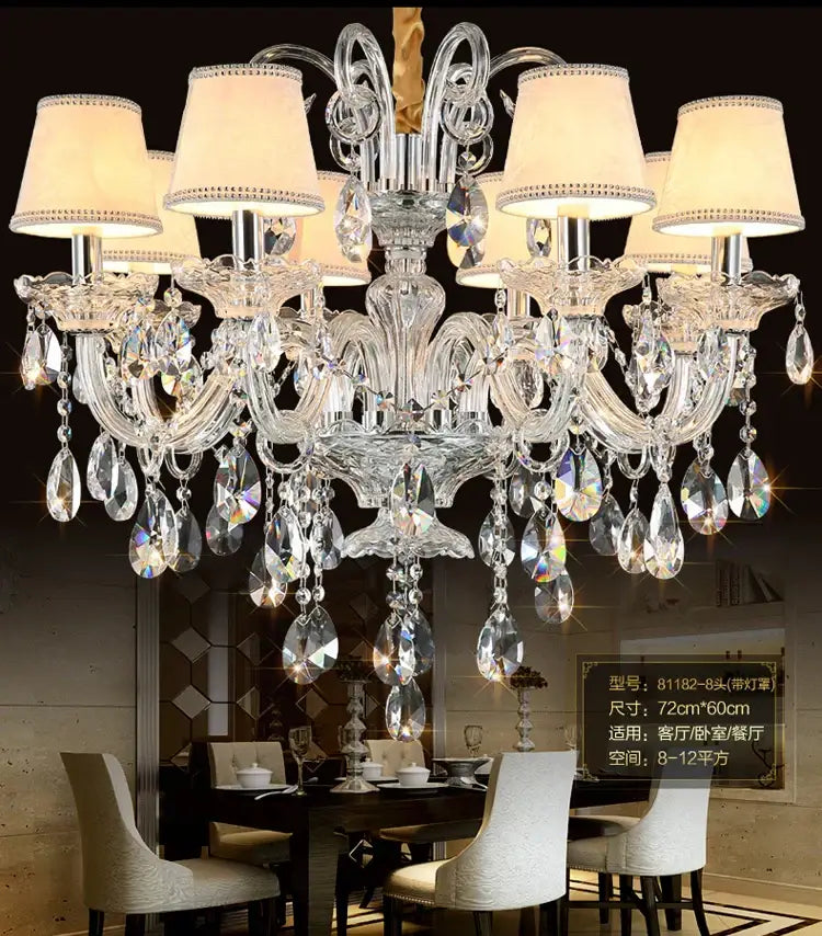 Silver Crystal Chandelier Fixture