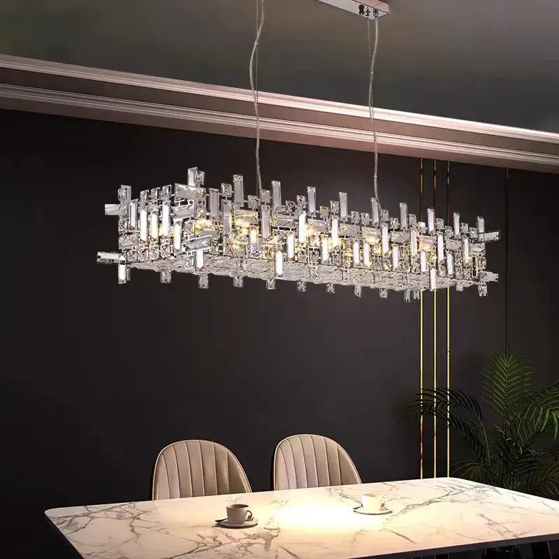 Gold Crystal Chandelier Titanium Gold Body