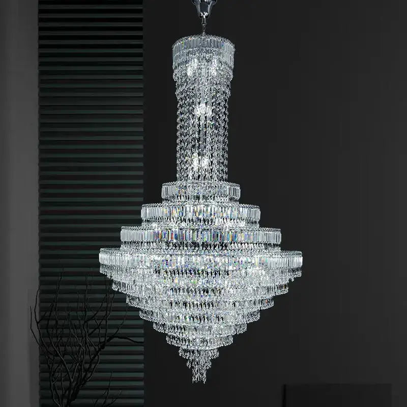 Tiered Crystal Staircase Chandelier