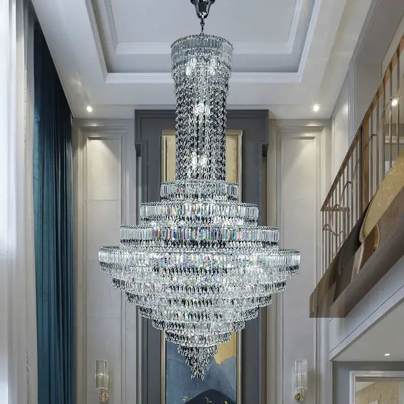 Tiered Crystal Staircase Chandelier