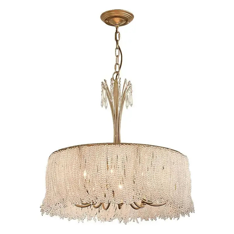 Gold Crystal Bedroom Chandelier Clear Glass