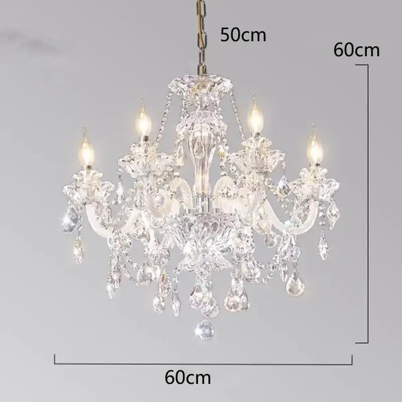 Gold Crystal Teardrop Chandelier 24-Head