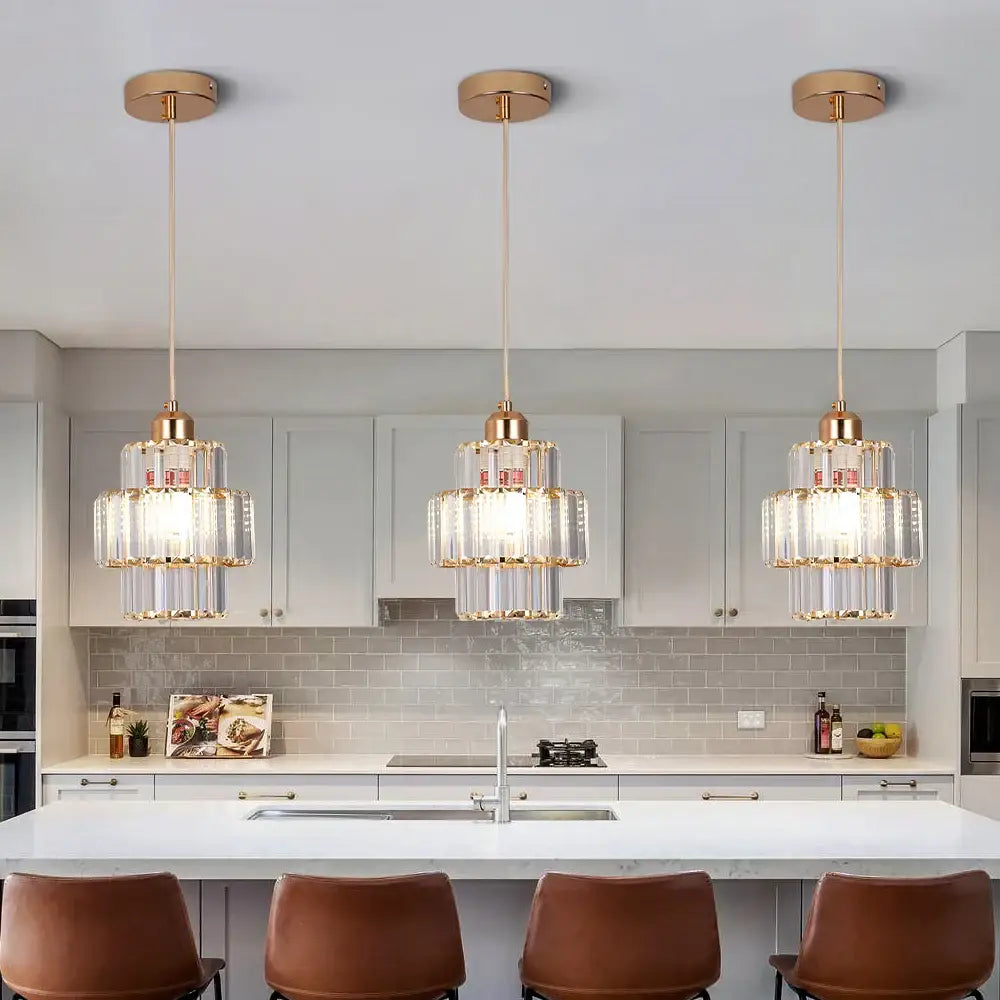 Gold Crystal Pendant Light For Hotel Lobby