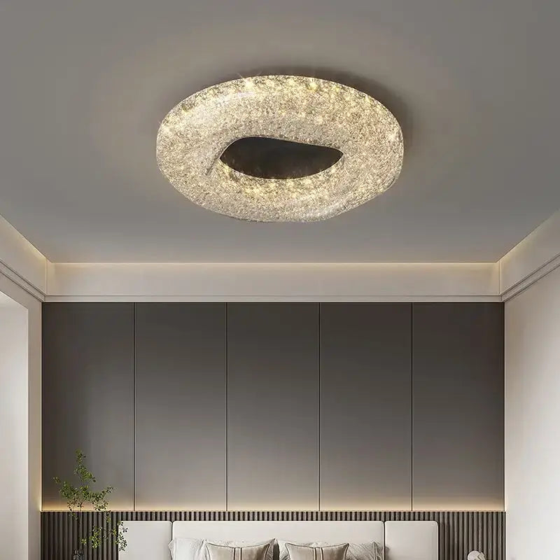 Gold Crystal LED Chandelier Tricolor Six-Style