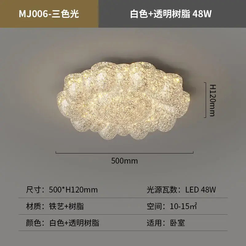 Gold Crystal LED Chandelier Tricolor Six-Style