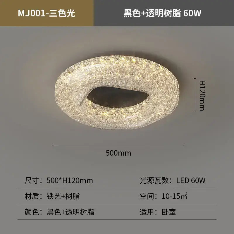 Gold Crystal LED Chandelier Tricolor Six-Style