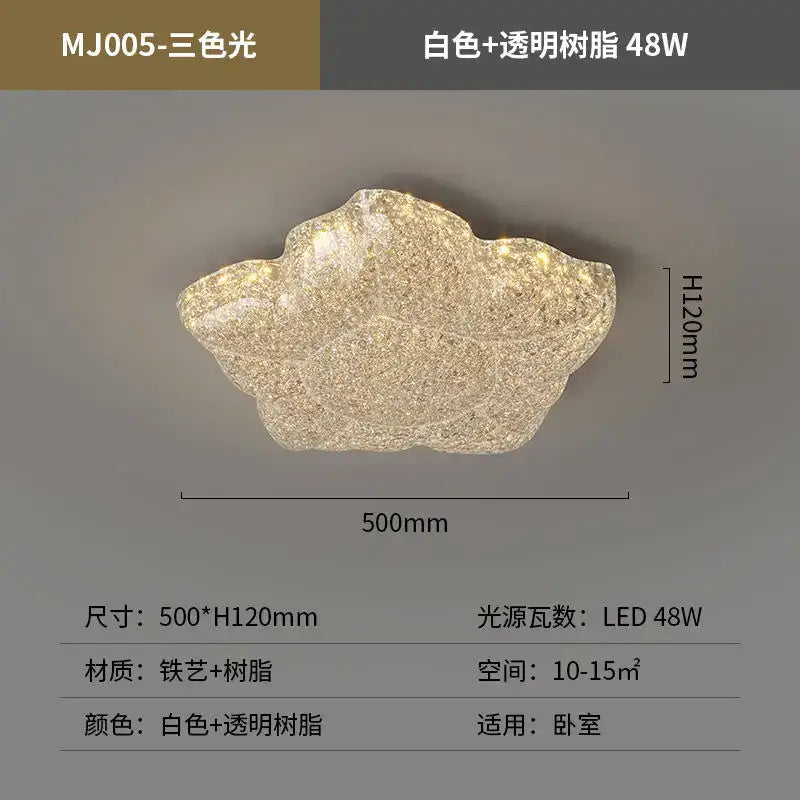 Gold Crystal LED Chandelier Tricolor Six-Style