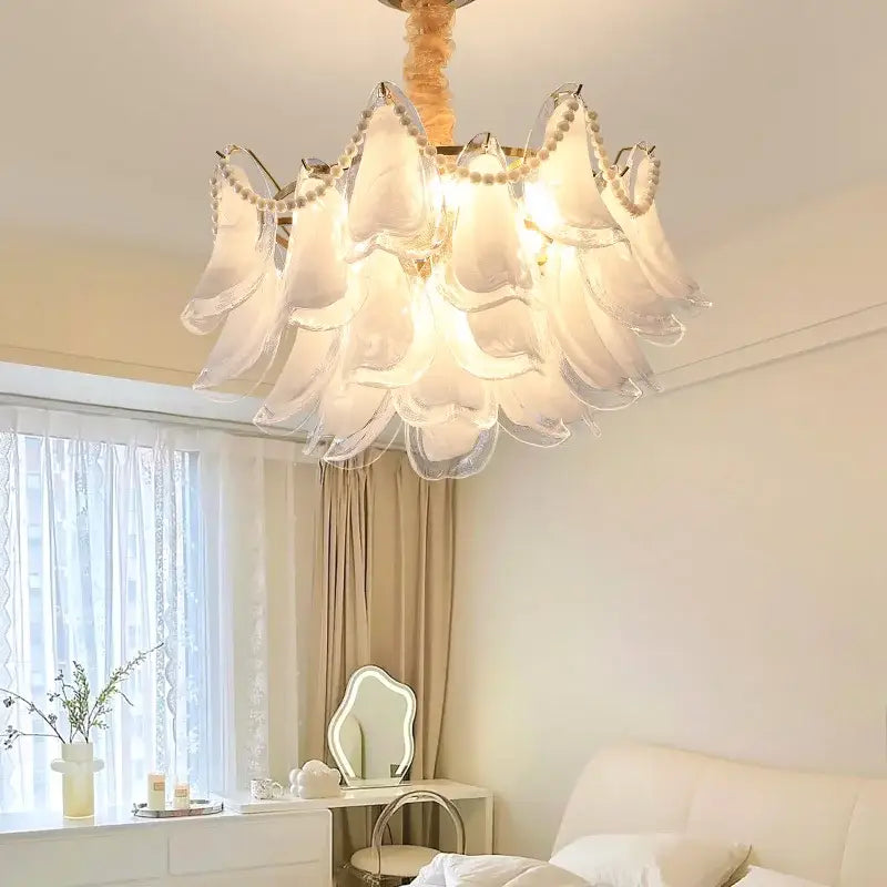 Pearl Glass Crystal Chandelier