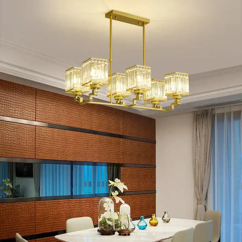 Gold Crystal Chandelier 10-Head 110cm