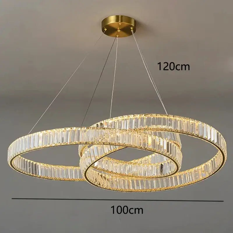 Gold Crystal Ring Light