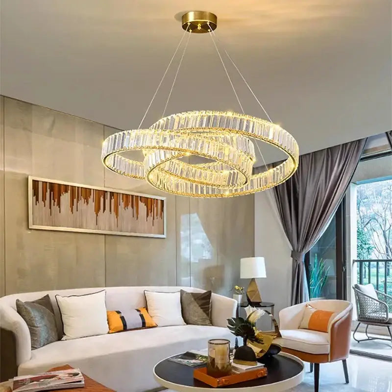 Gold Crystal Ring Light