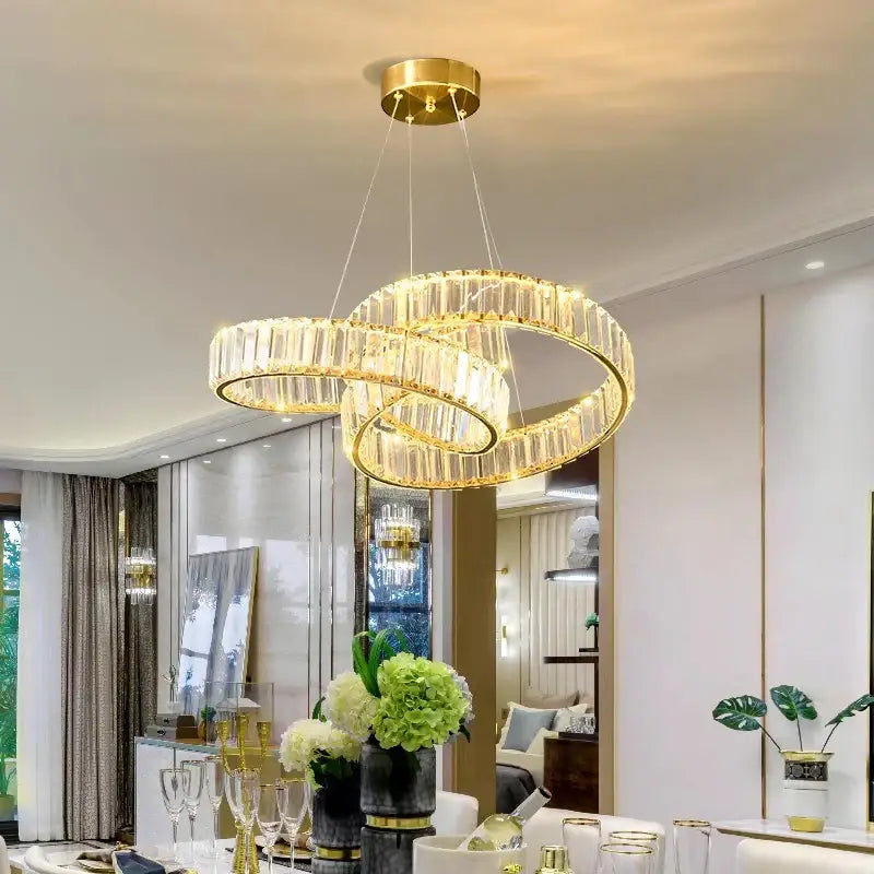 Gold Crystal Ring Light