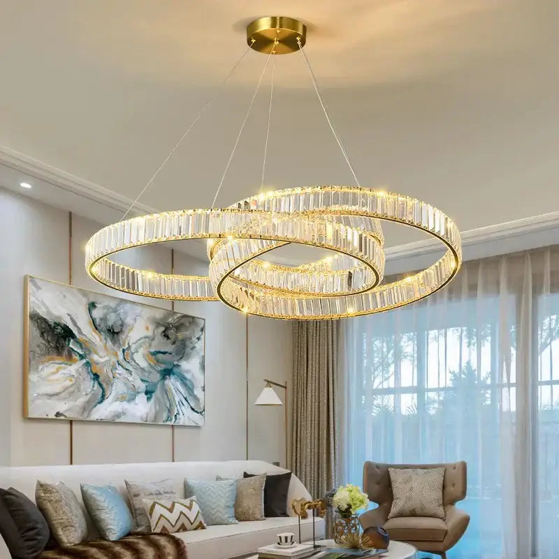 Gold Crystal Ring Light