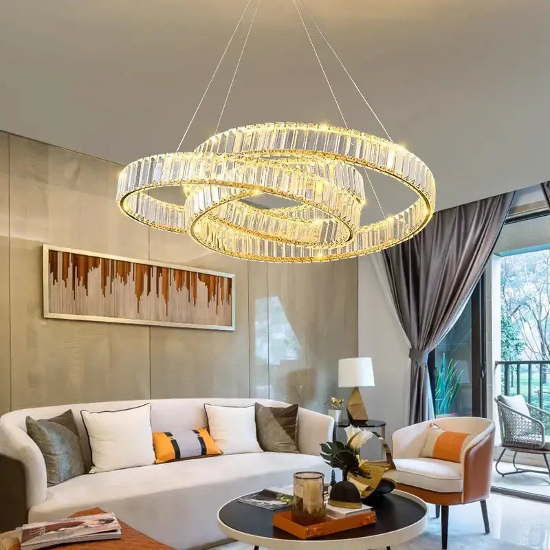 Gold Crystal Ring Light