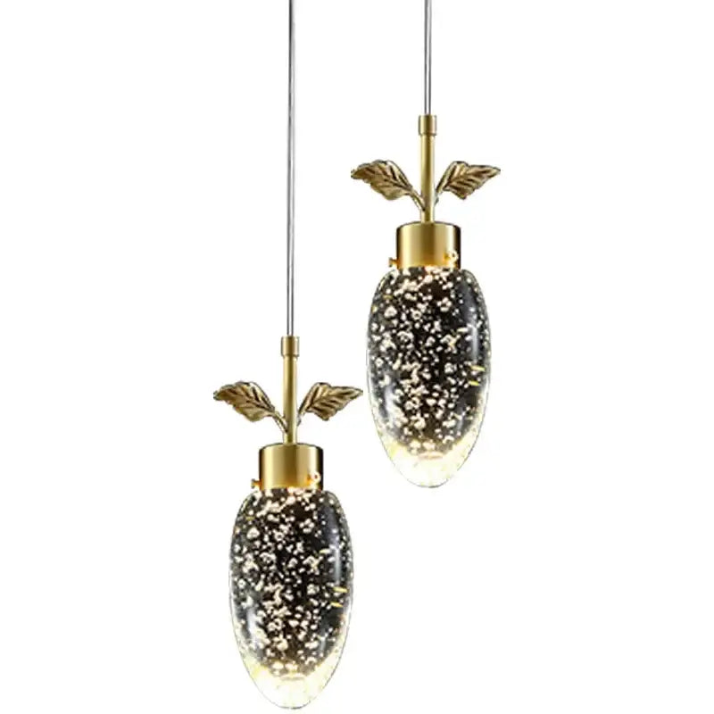 Gold Crystal LED Pendant Nordic 6-Head