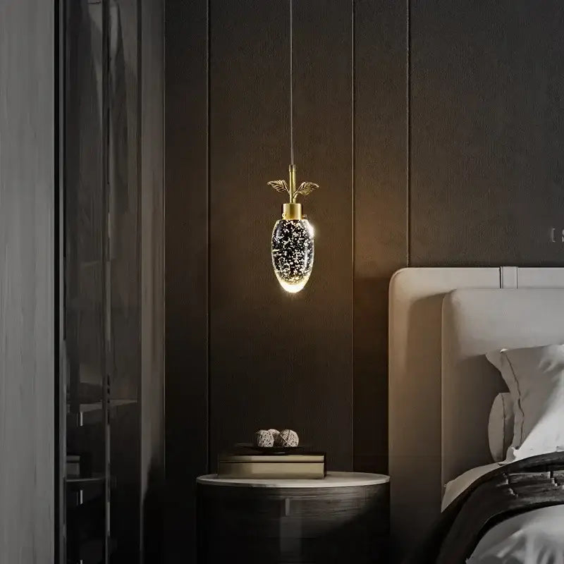 Gold Crystal LED Pendant Nordic 6-Head