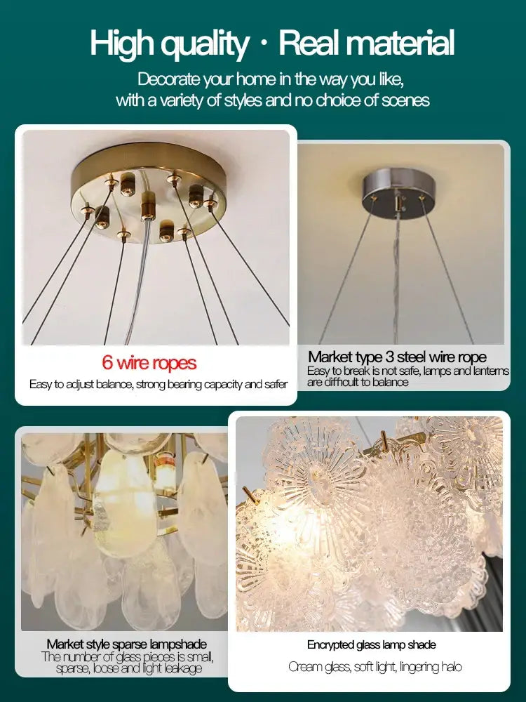 Gold Crystal Chandelier Light French Bedroom