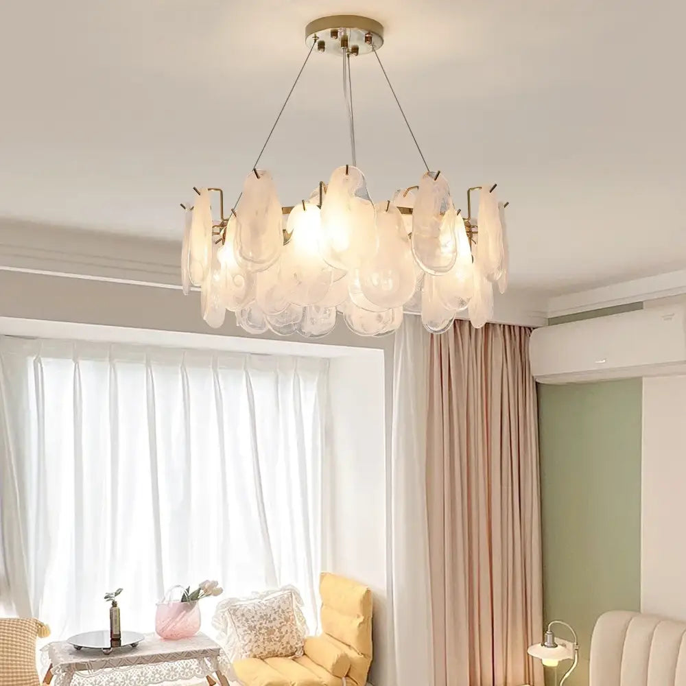 Gold Crystal Chandelier Light French Bedroom
