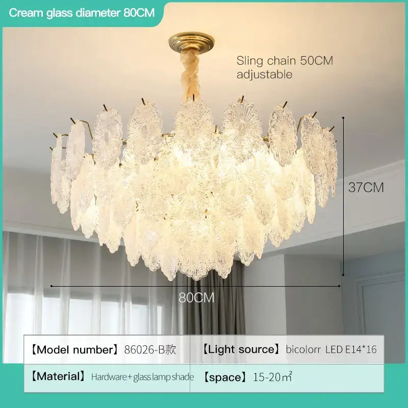 Gold Crystal Chandelier Light French Bedroom