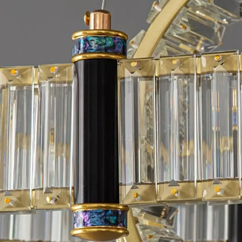 Gold Crystal Chandelier Light Intimate Warm Glow