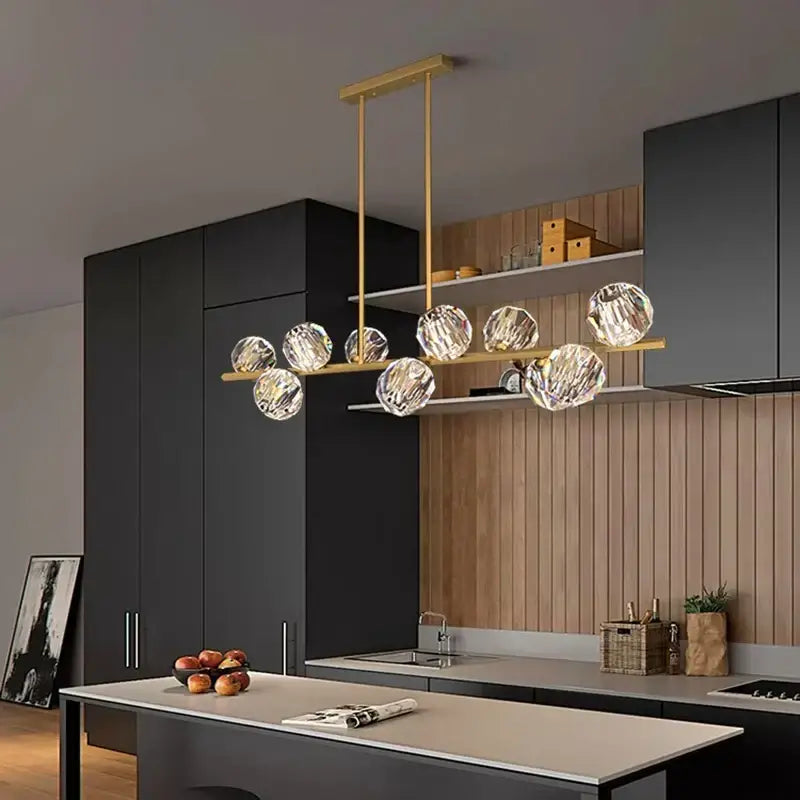 Black Crystal Dining Chandelier 15-Head Dimmable