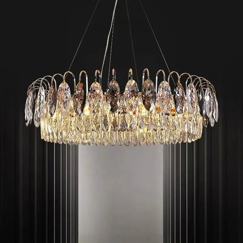 Gold Amber Crystal Chandelier 100cm Diameter