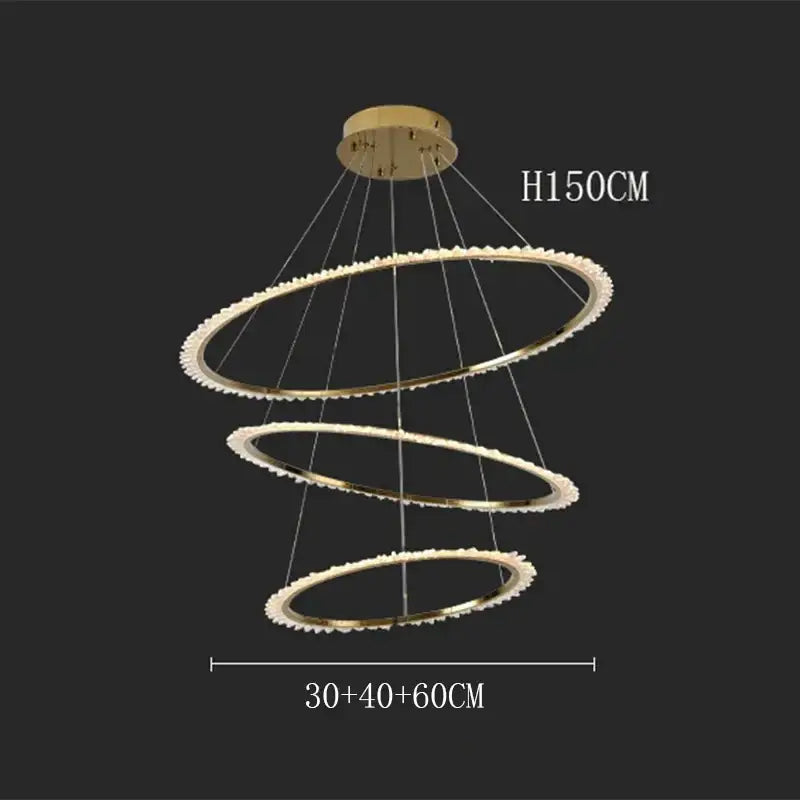 Gold Spiral Crystal Chandelier Sleek Modern Design