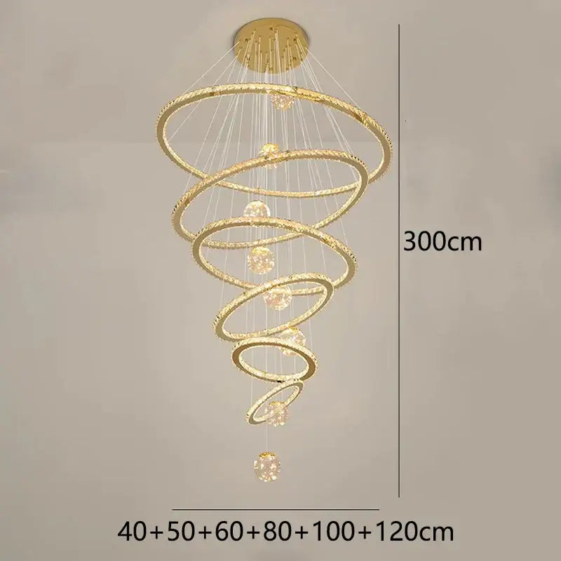 Gold Spiral Stair Pendant