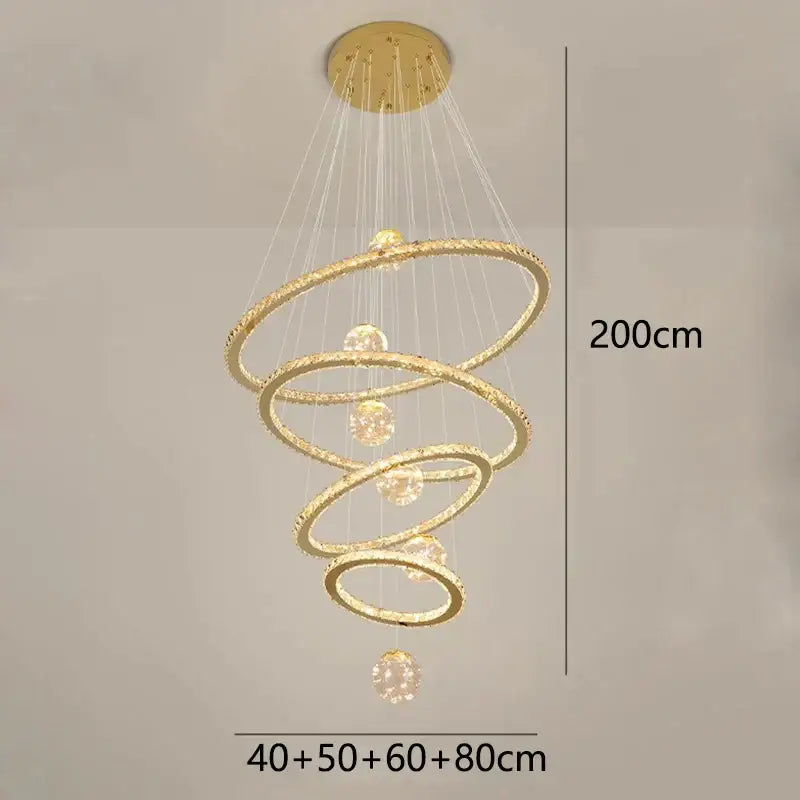 Gold Spiral Stair Pendant