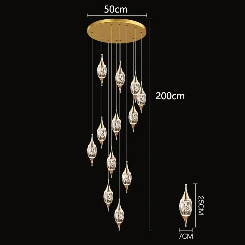 Crystal Teardrop Chandelier
