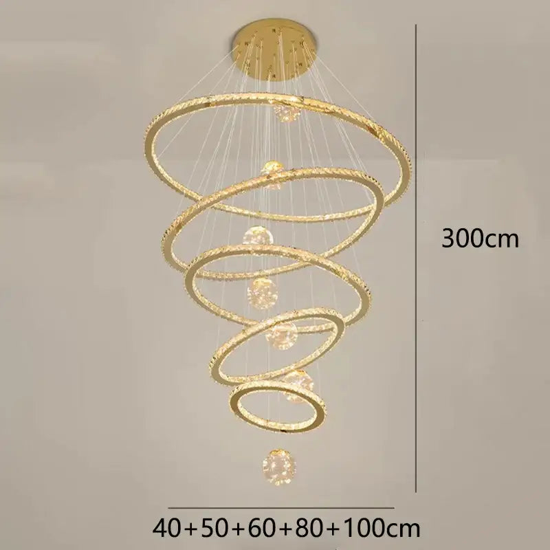 Gold Spiral Stair Pendant