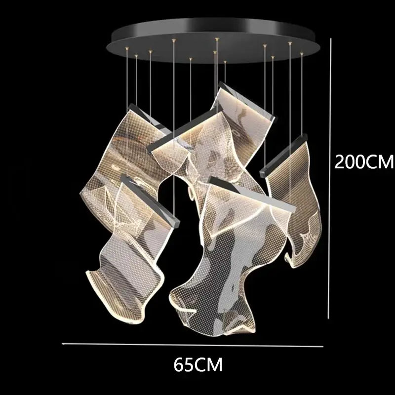 Gold Crystal Pendant Light 38-Head Design