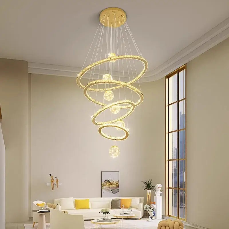 Gold Spiral Stair Pendant