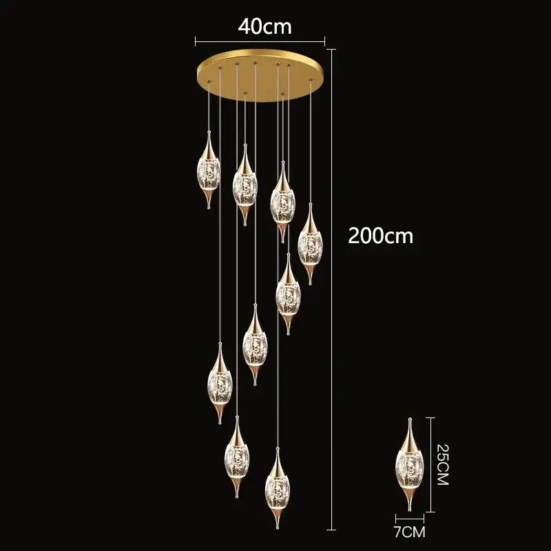 Crystal Teardrop Chandelier