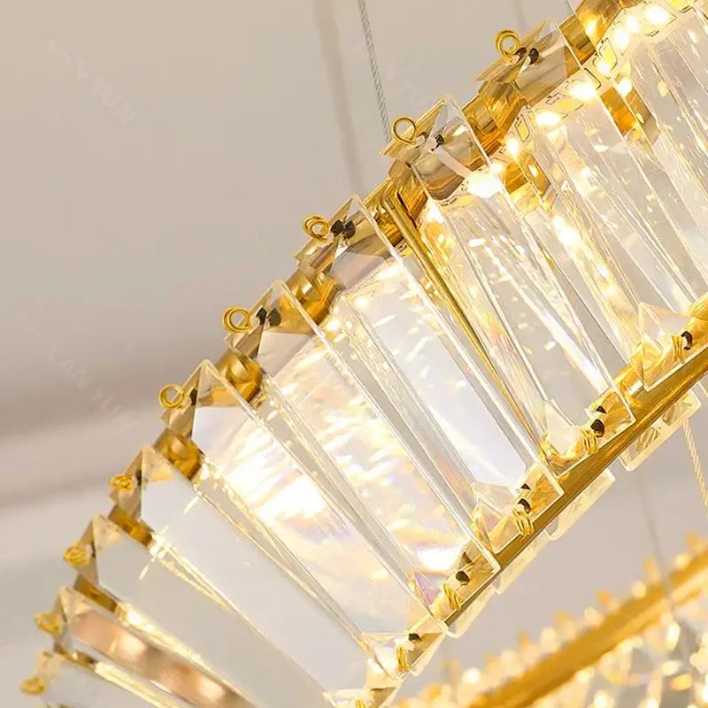 Gold Spiral Pendant Chandelier