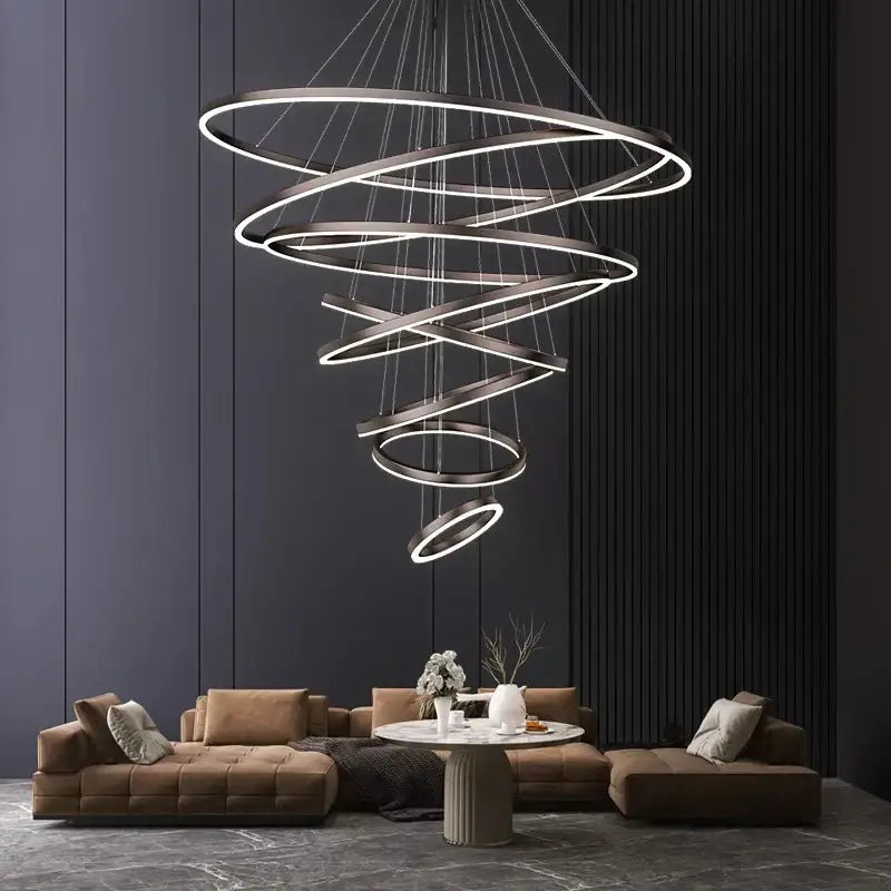 Crystal Spiral Stair Chandelier