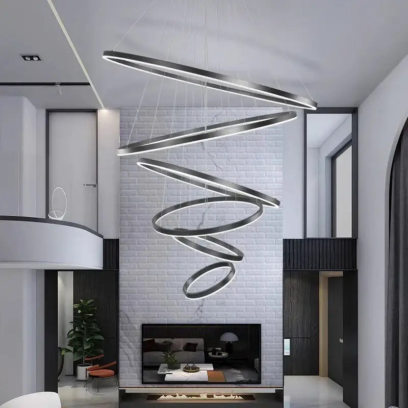 Crystal Spiral Stair Chandelier