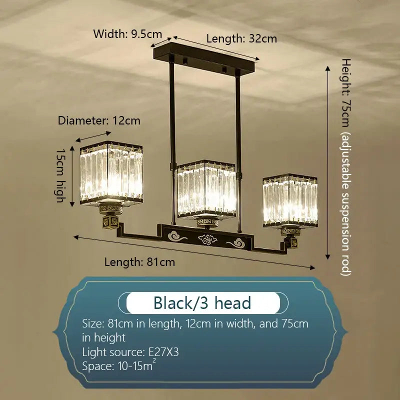 Bronze Crystal Chandelier 15-Head 110cm