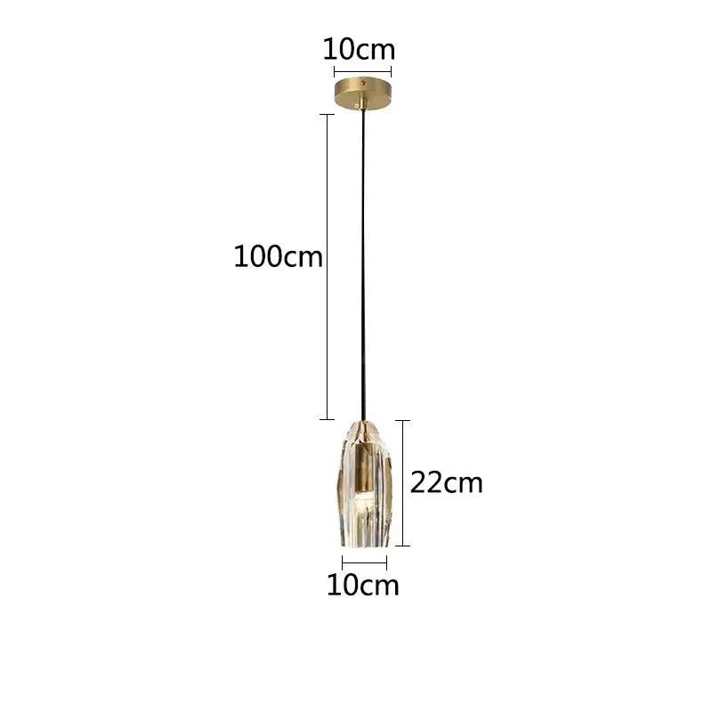Copper Crystal Living Room Chandelier
