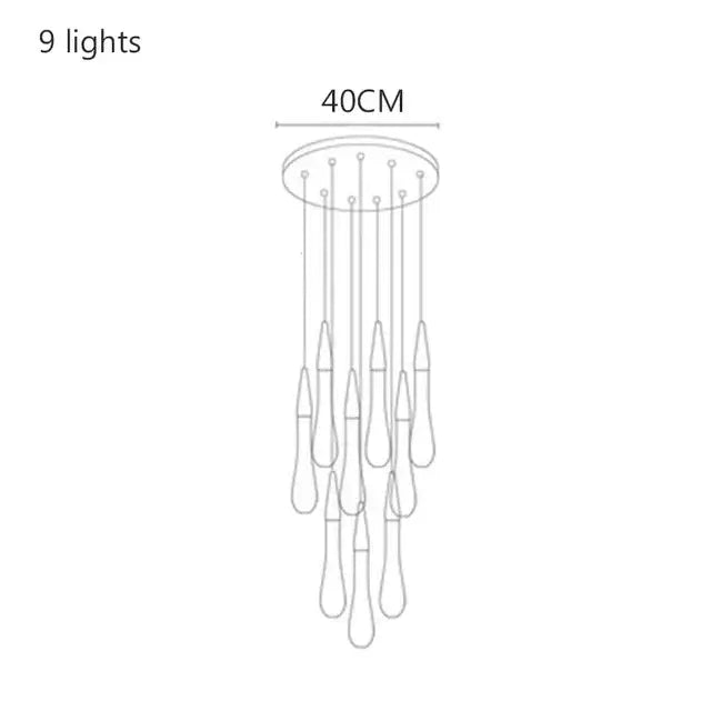 Gold Crystal Drop Chandelier Bronze Option